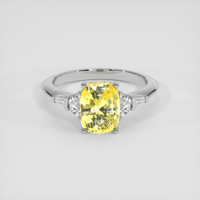 2.68 Ct. Yellow Sapphire Ring, 14K White Gold 1
