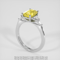 2.68 Ct. Yellow Sapphire Ring, 14K White Gold 2