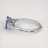 1.17 Ct. Blue Sapphire Ring, 18K White Gold 4