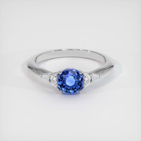 1.28 Ct. Blue Sapphire Ring, 18K White Gold 1