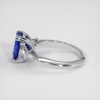 3.34 Ct. Blue Sapphire Ring, 18K White Gold 4