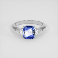 2.06 Ct. Bi Color Sapphire Ring, 18K White Gold 1