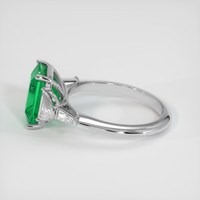 3.11 Ct. Emerald Ring, 18K White Gold 4