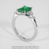 1.73 Ct. Emerald Ring, 18K White Gold 2