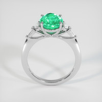 3.13 Ct. Emerald Ring, 18K White Gold 3