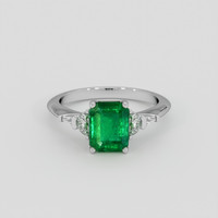 2.08 Ct. Emerald Ring, 18K White Gold 1