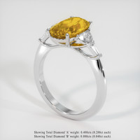 3.00 Ct. Gemstone Ring, 18K White Gold 2