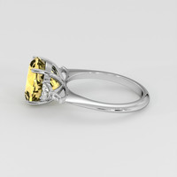 5.01 Ct. Yellow Citrine Ring, 18K White Gold 4