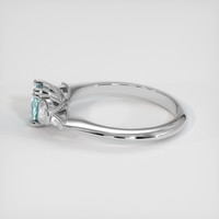 0.74 Ct. Gemstone Ring, 18K White Gold 4