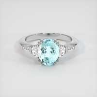 2.13 Ct. Gemstone Ring, 18K White Gold 1