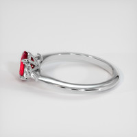 1.17 Ct. Ruby Ring, 18K White Gold 4