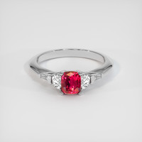 1.04 Ct. Ruby Ring, 18K White Gold 1
