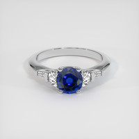 0.94 Ct. Sapphire Ring, 18K White Gold 1