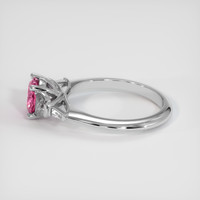 1.23 Ct. Pink Sapphire Ring, 18K White Gold 4