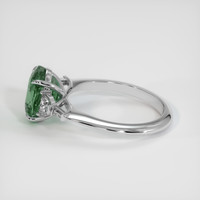3.51 Ct. Bluish Green Sapphire Ring, 18K White Gold 4