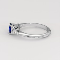 0.82 Ct. Blue Sapphire Ring, 18K White Gold 4