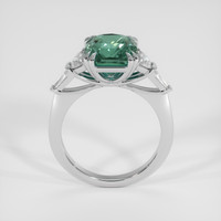 4.03 Ct. Bluish Green Sapphire Ring, 18K White Gold 3