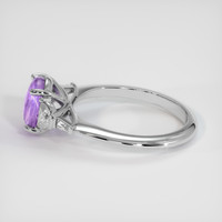 2.26 Ct. Purplish Pink Sapphire Ring, 18K White Gold 4