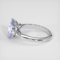 3.54 Ct. Violet Sapphire Ring, 18K White Gold 4
