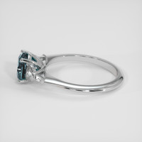 1.80 Ct. Bluish Green Sapphire Ring, 18K White Gold 4