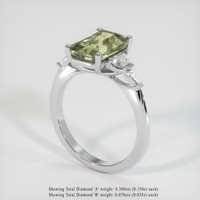2.44 Ct. Sapphire Ring, 18K White Gold 2