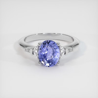 2.57 Ct. Sapphire Ring, 18K White Gold 1