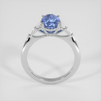 3.76 Ct. Blue Sapphire Ring, 18K White Gold 3