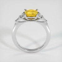 1.80 Ct. Yellow Sapphire Ring, 18K White Gold 3