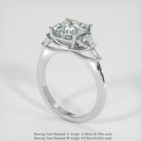 2.84 Ct. Sapphire Ring, 18K White Gold 2