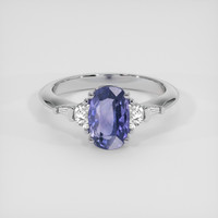 2.41 Ct. Violet Sapphire Ring, 18K White Gold 1