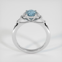 1.11 Ct. Bluish Green Sapphire Ring, 18K White Gold 3