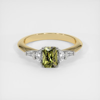 0.88 Ct. Gemstone Ring, 14K White & Yellow 1