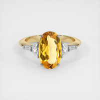 3.00 Ct. Gemstone Ring, 14K White & Yellow 1