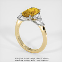 3.00 Ct. Gemstone Ring, 14K White & Yellow 2