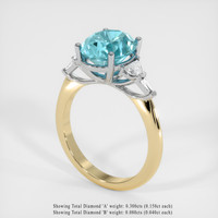 4.81 Ct. Gemstone Ring, 14K White & Yellow 2