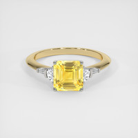3.17 Ct. Sapphire Ring, 14K White & Yellow 1