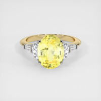 6.12 Ct. Yellow Sapphire Ring, 18K White & Yellow 1