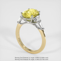 6.12 Ct. Yellow Sapphire Ring, 18K White & Yellow 2