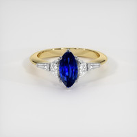 2.04 Ct. Blue Sapphire Ring, 18K White & Yellow 1