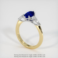 2.04 Ct. Blue Sapphire Ring, 18K White & Yellow 2