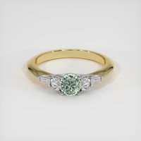 0.76 Ct. Sapphire Ring, 18K White & Yellow 1