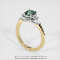 1.41 Ct. Sapphire Ring, 18K White & Yellow 2