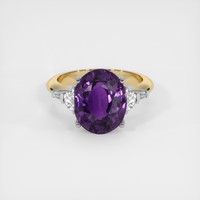 8.00 Ct. Sapphire Ring, 18K White & Yellow 1