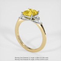 3.17 Ct. Sapphire Ring, 18K White & Yellow 2