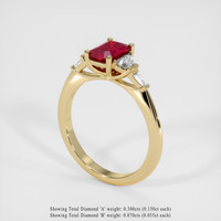 1.03 Ct. Ruby Ring, 10K Yellow Gold 2