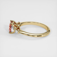 1.08 Ct. Padparadscha Sapphire Ring, 10K Yellow Gold 4