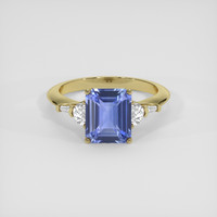 3.52 Ct. Blue Sapphire Ring, 10K Yellow Gold 1