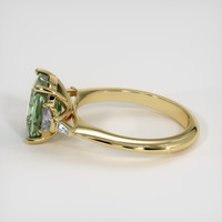 4.03 Ct. Green Sapphire Ring, 10K Yellow Gold 4