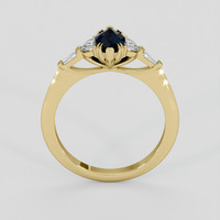 0.87 Ct. Blue Sapphire Ring, 10K Yellow Gold 3