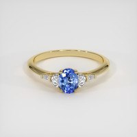 1.05 Ct. Blue Sapphire Ring, 14K Yellow Gold 1